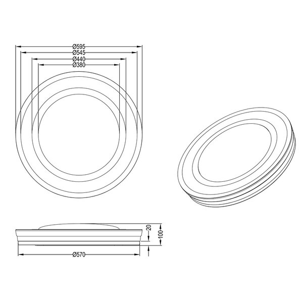HLW LED LED Plafondlamp - Trion Noruno - 45W - Aanpasbare Kleur - Dimbaar - Afstandsbediening - Sterlicht - Rond - Mat Chroom - Kunststof HLW LED LED Plafondlamp - Trion Noruno - 45W - Aanpasbare Kleur - Dimbaar - Afstandsbediening - Sterlicht - Rond - Mat Chroom - Kunststof