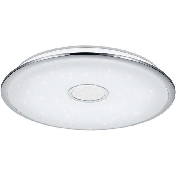 HLW LED LED Plafondlamp - Trion Osirina - 100W - Aanpasbare Kleur - Dimbaar - Afstandsbediening - Rond - Glans Chroom - Kunststof HLW LED LED Plafondlamp - Trion Osirina - 100W - Aanpasbare Kleur - Dimbaar - Afstandsbediening - Rond - Glans Chroom - Kunststof
