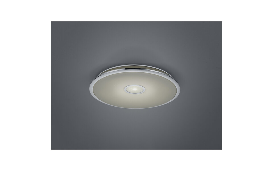 HLW LED LED Plafondlamp - Trion Osirina - 100W - Aanpasbare Kleur - Dimbaar - Afstandsbediening - Rond - Glans Chroom - Kunststof HLW LED LED Plafondlamp - Trion Osirina - 100W - Aanpasbare Kleur - Dimbaar - Afstandsbediening - Rond - Glans Chroom - Kunststof