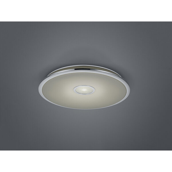 HLW LED LED Plafondlamp - Trion Osirina - 100W - Aanpasbare Kleur - Dimbaar - Afstandsbediening - Rond - Glans Chroom - Kunststof HLW LED LED Plafondlamp - Trion Osirina - 100W - Aanpasbare Kleur - Dimbaar - Afstandsbediening - Rond - Glans Chroom - Kunststof