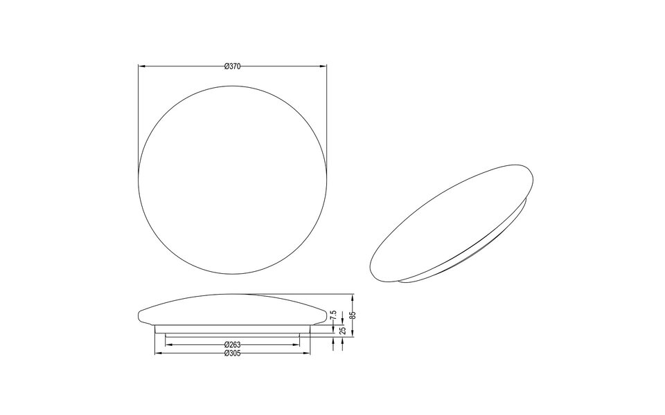 HLW LED LED Ceiling Light - Trion Puta - 15W - Natural White 4000K - Star Light - Splashproof IP44 - Round - Matt White - Plastic