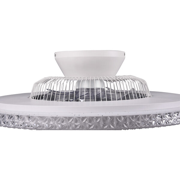HLW LED LED Plafondlamp met Ventilator - Plafondventilator - Trion Haron - 40W - Afstandsbediening - Aanpasbare Kleur - Dimbaar - Rond - Mat Chroom - Kunststof HLW LED LED Plafondlamp met Ventilator - Plafondventilator - Trion Haron - 40W - Afstandsbediening - Aanpasbare Kleur - Dimbaar - Rond - Mat Chroom - Kunststof