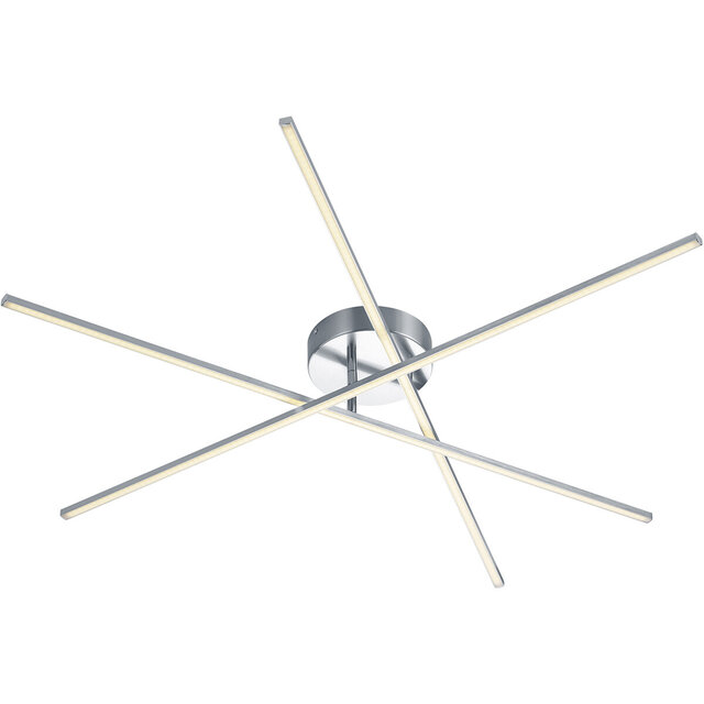 ronde dimbare LED plafondlamp mat nikkel 24W 2850 lumen warm wit licht 3000K