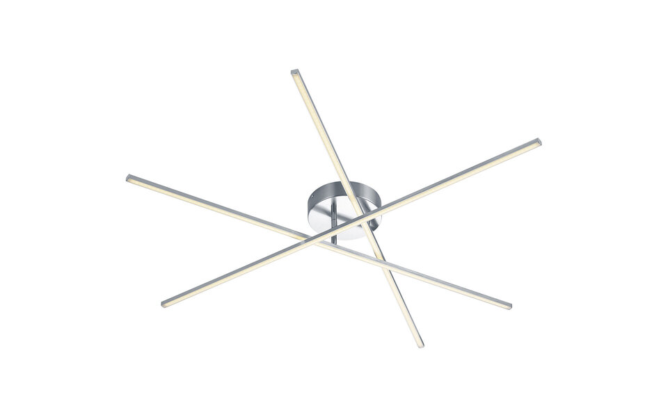 HLW LED LED Ceiling Lamp - Ceiling Lighting - Trion Tiraki - 24W - Warm White 3000K - Dimmable - Rectangular - Matte Nickel - Aluminum