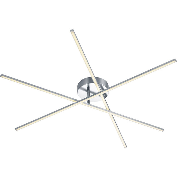 HLW LED LED Plafondlamp - Plafondverlichting - Trion Tiraki - 24W - Warm Wit 3000K - Dimbaar - Rechthoek - Mat Nikkel - Aluminium HLW LED LED Plafondlamp - Plafondverlichting - Trion Tiraki - 24W - Warm Wit 3000K - Dimbaar - Rechthoek - Mat Nikkel - Aluminium