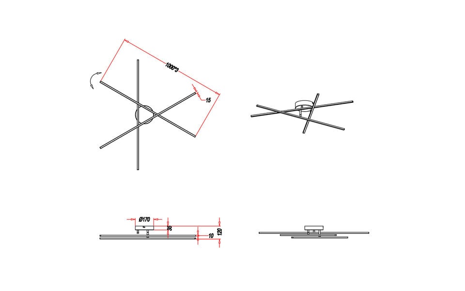 HLW LED LED Plafondlamp - Plafondverlichting - Trion Tiraki - 24W - Warm Wit 3000K - Dimbaar - Rechthoek - Mat Nikkel - Aluminium