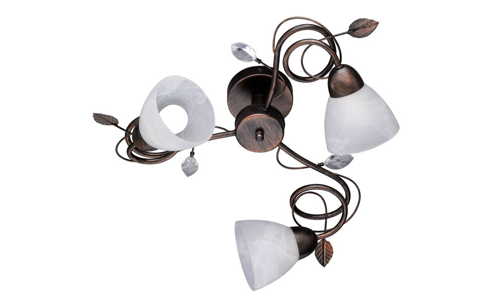 HLW LED LED Ceiling Light - Ceiling Lighting - Trion Trada - E14 Fitting - 3 Lights - Round - Antique Rust Color - Aluminum HLW LED LED Ceiling Light - Ceiling Lighting - Trion Trada - E14 Fitting - 3 Lights - Round - Antique Rust Color - Aluminum