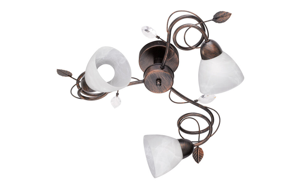 HLW LED LED Ceiling Light - Ceiling Lighting - Trion Trada - E14 Fitting - 3 Lights - Round - Antique Rust Color - Aluminum HLW LED LED Ceiling Light - Ceiling Lighting - Trion Trada - E14 Fitting - 3 Lights - Round - Antique Rust Color - Aluminum