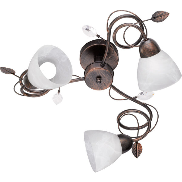 HLW LED LED Plafondlamp - Plafondverlichting - Trion Trada - E14 Fitting - 3-lichts - Rond - Antiek Roestkleur - Aluminium HLW LED LED Plafondlamp - Plafondverlichting - Trion Trada - E14 Fitting - 3-lichts - Rond - Antiek Roestkleur - Aluminium