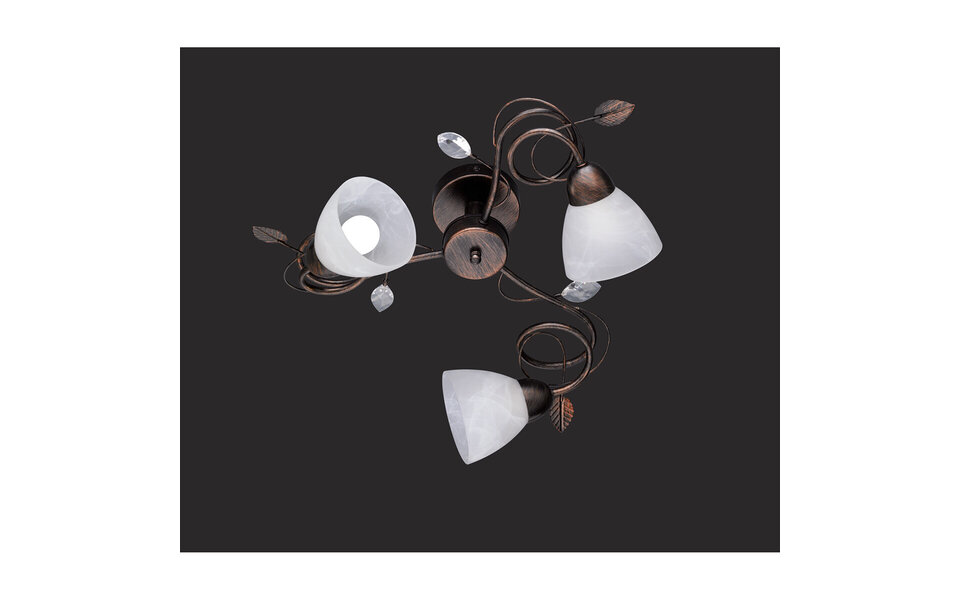 HLW LED LED Plafondlamp - Plafondverlichting - Trion Trada - E14 Fitting - 3-lichts - Rond - Antiek Roestkleur - Aluminium