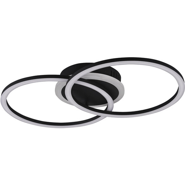 HLW LED LED Plafondlamp - Plafondverlichting - Trion Venda - 25W - Warm Wit 3000K - Dimbaar - Rond - Mat Zwart - Aluminium HLW LED LED Plafondlamp - Plafondverlichting - Trion Venda - 25W - Warm Wit 3000K - Dimbaar - Rond - Mat Zwart - Aluminium