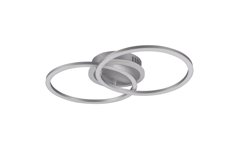 HLW LED LED Ceiling Lamp - Ceiling Lighting - Trion Venda - 25W - Warm White 3000K - Dimmable - Round - Matte Titanium - Aluminum