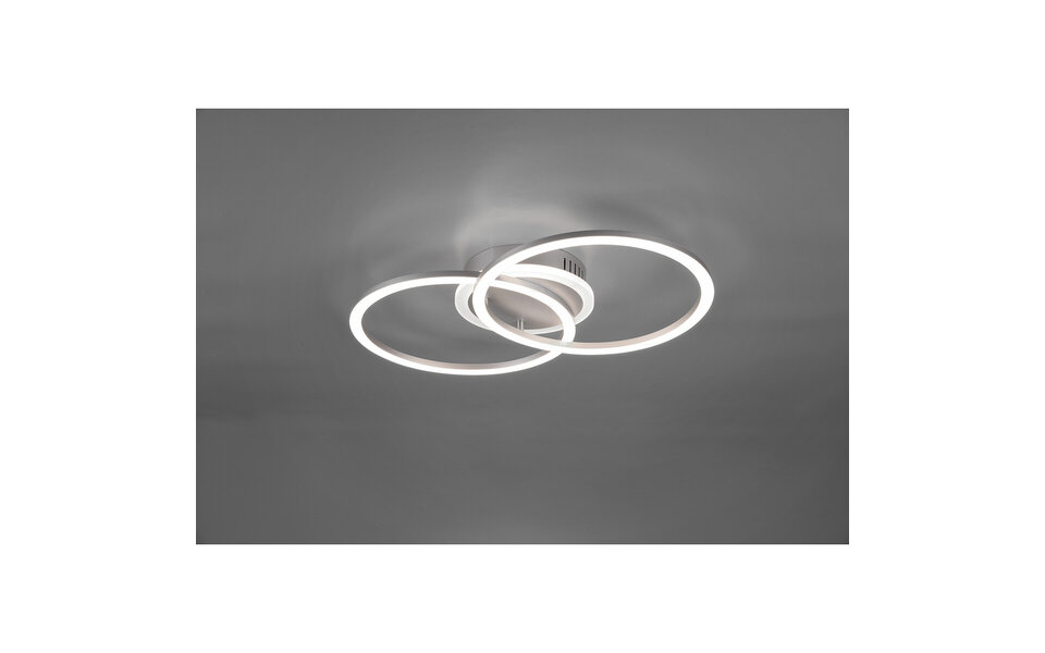 HLW LED LED Plafondlamp - Plafondverlichting - Trion Venda - 25W - Warm Wit 3000K - Dimbaar - Rond - Mat Titaan - Aluminium