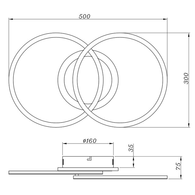 HLW LED LED Plafondlamp - Plafondverlichting - Trion Venda - 25W - Warm Wit 3000K - Dimbaar - Rond - Mat Titaan - Aluminium