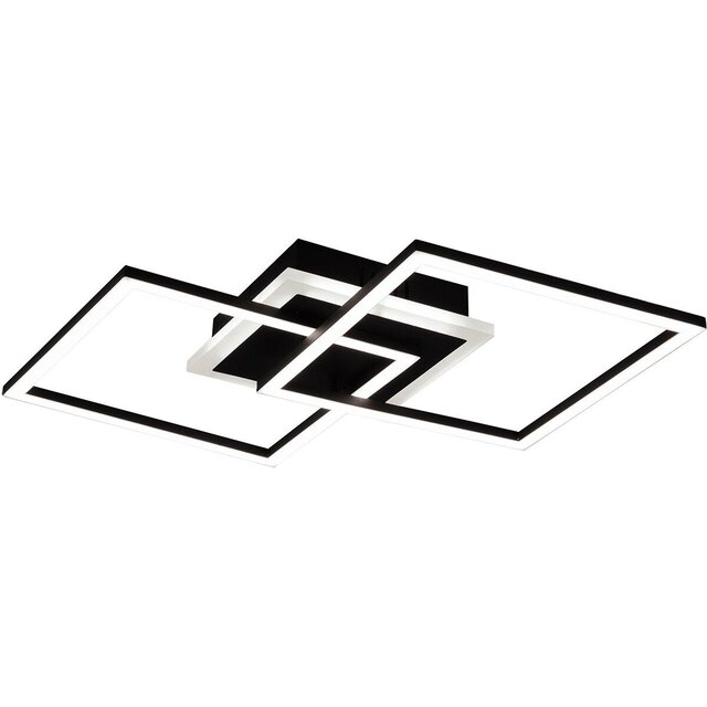 Trion Venda LED plafondlamp 25W 2600lm dimbaar mat zwart Verlichting per ruimte