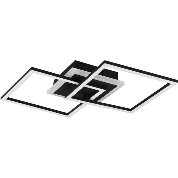 HLW LED LED Plafondlamp - Plafondverlichting - Trion Venda - 25W - Warm Wit 3000K - Dimbaar - Vierkant - Mat Zwart - Aluminium HLW LED LED Plafondlamp - Plafondverlichting - Trion Venda - 25W - Warm Wit 3000K - Dimbaar - Vierkant - Mat Zwart - Aluminium