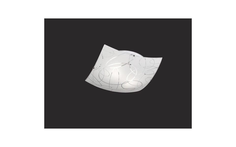 HLW LED LED Ceiling Light - Ceiling Lighting - Trion Spirilo - E27 Fitting - 2-light - Square - Matte White - Aluminum