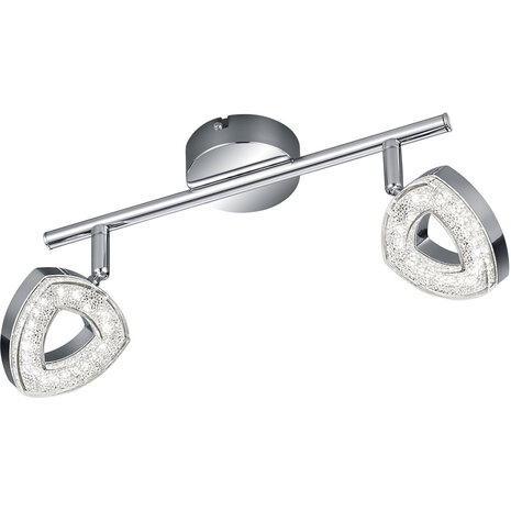 LED Plafondspot - Trion Turon - 8W - Warm Wit 3000K - 2-lichts - Rechthoek - Mat Chroom - Aluminium LED Plafondspot - Trion Turon - 8W - Warm Wit 3000K - 2-lichts - Rechthoek - Mat Chroom - Aluminium