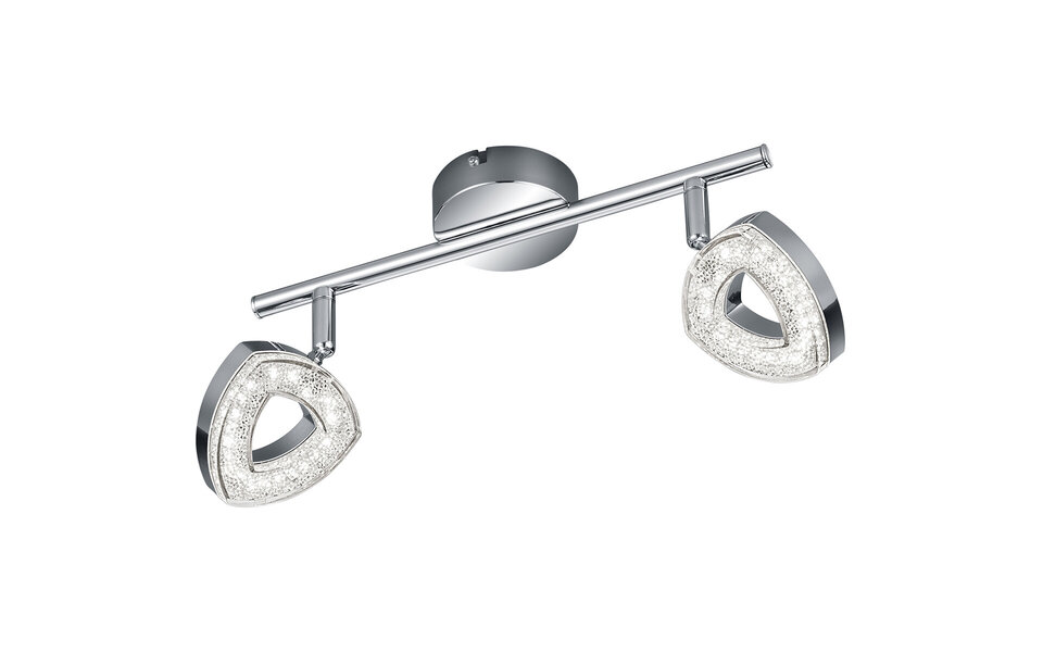 HLW LED LED Plafondspot - Trion Turon - 8W - Warm Wit 3000K - 2-lichts - Rechthoek - Mat Chroom - Aluminium HLW LED LED Plafondspot - Trion Turon - 8W - Warm Wit 3000K - 2-lichts - Rechthoek - Mat Chroom - Aluminium