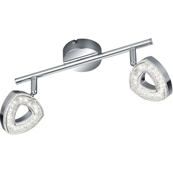 HLW LED LED Plafondspot - Trion Turon - 8W - Warm Wit 3000K - 2-lichts - Rechthoek - Mat Chroom - Aluminium HLW LED LED Plafondspot - Trion Turon - 8W - Warm Wit 3000K - 2-lichts - Rechthoek - Mat Chroom - Aluminium