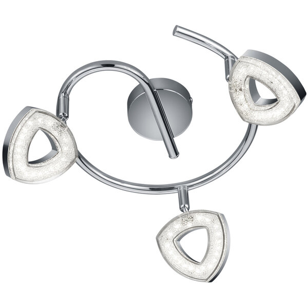 HLW LED LED Plafondspot - Trion Turon - 12W - Warm Wit 3000K - 3-lichts - Rond - Mat Chroom - Aluminium HLW LED LED Plafondspot - Trion Turon - 12W - Warm Wit 3000K - 3-lichts - Rond - Mat Chroom - Aluminium