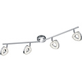LED ceiling spotlight - Trion Turon - 16W - Warm White 3000K - 4 lights - Rectangular - Matt Chrome - Aluminum