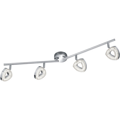 LED Plafondspot - Trion Turon - 16W - Warm Wit 3000K - 4-lichts - Rechthoek - Mat Chroom - Aluminium LED Plafondspot - Trion Turon - 16W - Warm Wit 3000K - 4-lichts - Rechthoek - Mat Chroom - Aluminium