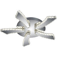 Trion Pino LED ceiling lamp matte chrome Ø550 30W 3000–6500K