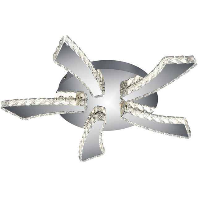 Trion Pino LED plafondlamp mat chroom Ø550 30W 3000–6500K Verlichting per ruimte