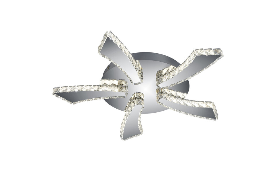 HLW LED LED Plafondlamp - Plafondverlichting - Trion Pino - 30W - Aanpasbare Kleur - Rond - Mat Chroom - Aluminium