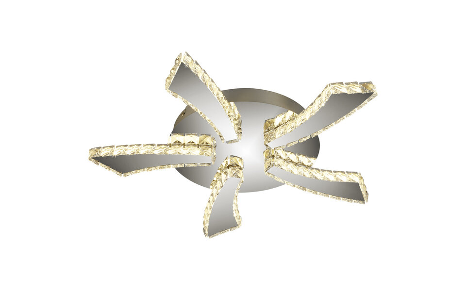 HLW LED LED Plafondlamp - Plafondverlichting - Trion Pino - 30W - Aanpasbare Kleur - Rond - Mat Chroom - Aluminium