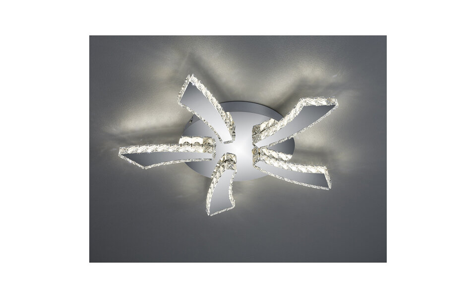 HLW LED LED Ceiling Lamp - Ceiling Lighting - Trion Pino - 30W - Adjustable Color - Round - Matte Chrome - Aluminum