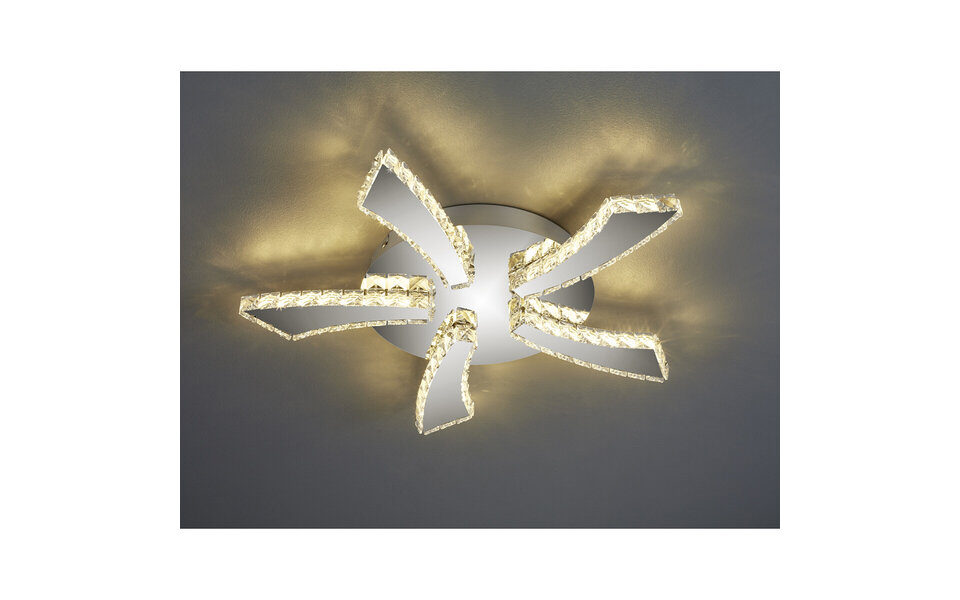 HLW LED LED Plafondlamp - Plafondverlichting - Trion Pino - 30W - Aanpasbare Kleur - Rond - Mat Chroom - Aluminium