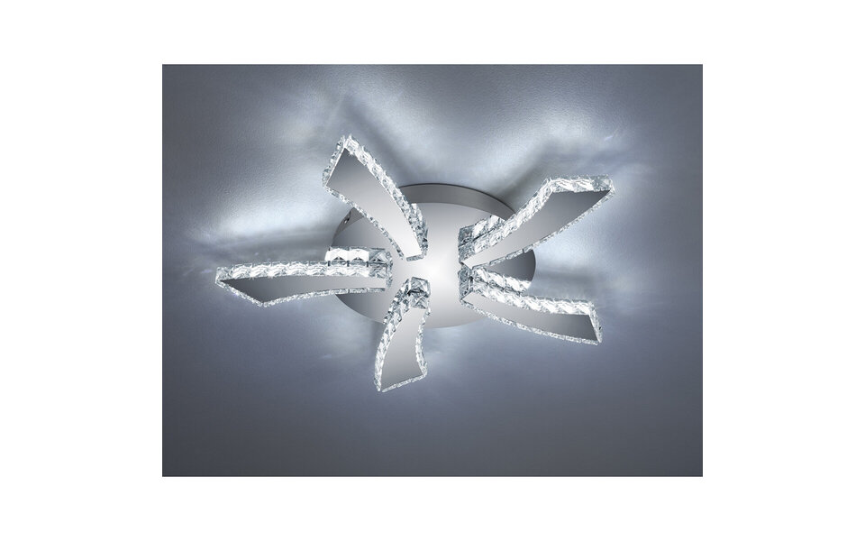 HLW LED LED Ceiling Lamp - Ceiling Lighting - Trion Pino - 30W - Adjustable Color - Round - Matte Chrome - Aluminum