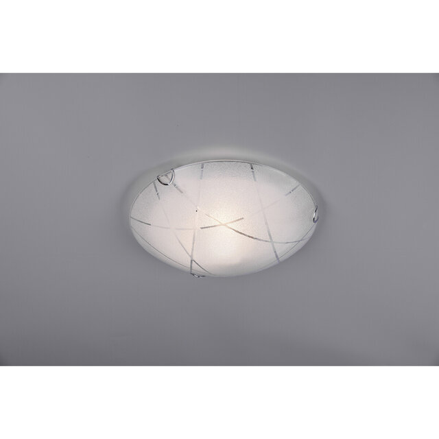 HLW LED LED Plafondlamp - Plafondverlichting - Trion Sandra - E27 Fitting - 1-lichts - Rond - Mat Wit - Glas