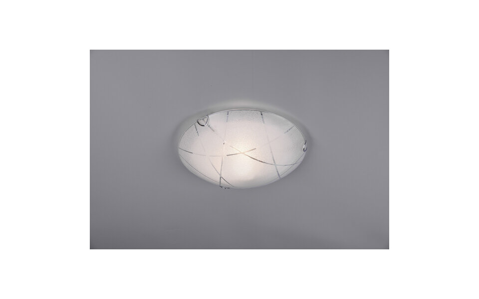 HLW LED LED Plafondlamp - Plafondverlichting - Trion Sandra - E27 Fitting - 1-lichts - Rond - Mat Wit - Glas