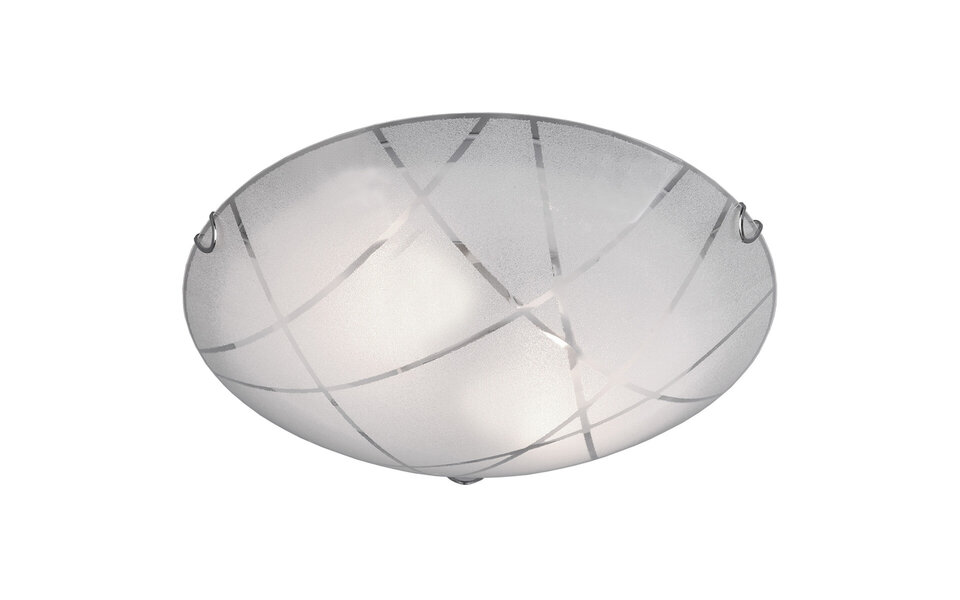 HLW LED LED Plafondlamp - Plafondverlichting - Trion Sandra - E27 Fitting - 2-lichts - Rond - Mat Wit - Glas