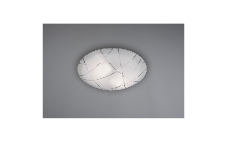 HLW LED LED Ceiling Lamp - Ceiling Lighting - Trion Sandra - E27 Fitting - 2-light - Round - Matte White - Glass