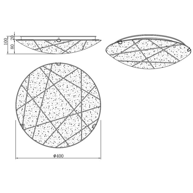 HLW LED LED Ceiling Lamp - Ceiling Lighting - Trion Sandra - E27 Fitting - 2-light - Round - Matte White - Glass