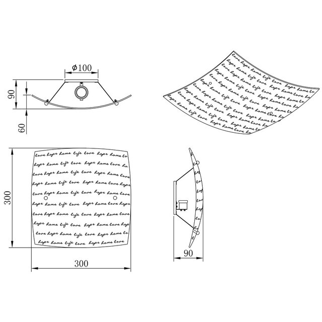HLW LED LED Plafondlamp - Plafondverlichting - Trion Sonu - E27 Fitting - 1-lichts - Vierkant - Mat Wit - Aluminium