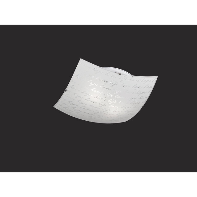 Vierkante mat witte LED plafondlamp met 2x E27 fitting en wit licht tot 40W