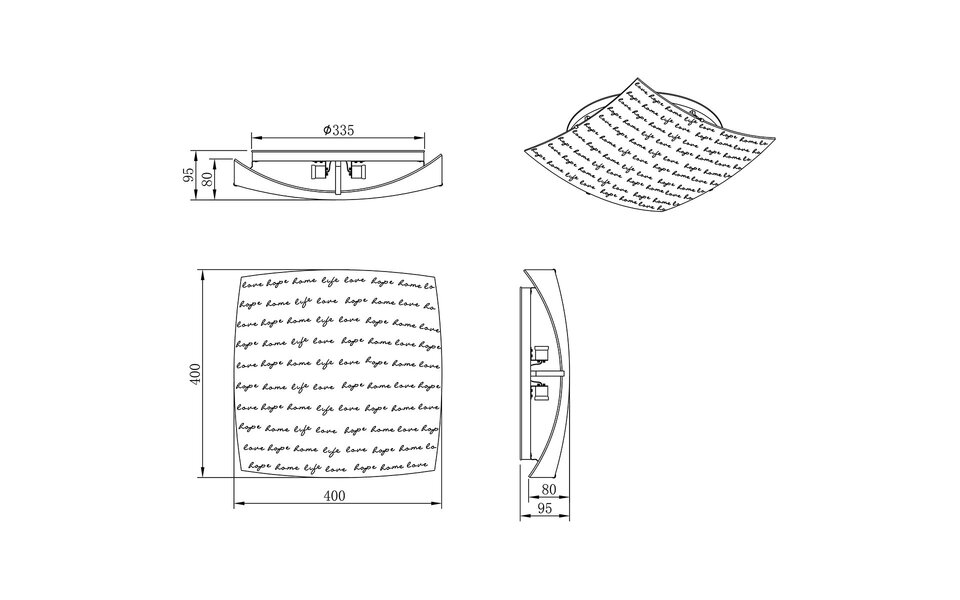 HLW LED LED Ceiling Lamp - Ceiling Lighting - Trion Sonu - E27 Fitting - 2-light - Square - Matt White - Aluminum