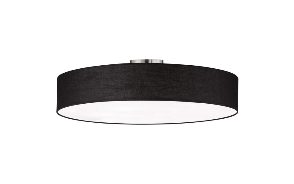 HLW LED LED Plafondlamp - Plafondverlichting - Trion Hotia - E27 Fitting - 5-lichts - Rond - Mat Zwart - Aluminium