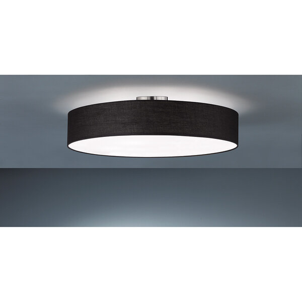 HLW LED LED Plafondlamp - Plafondverlichting - Trion Hotia - E27 Fitting - 5-lichts - Rond - Mat Zwart - Aluminium