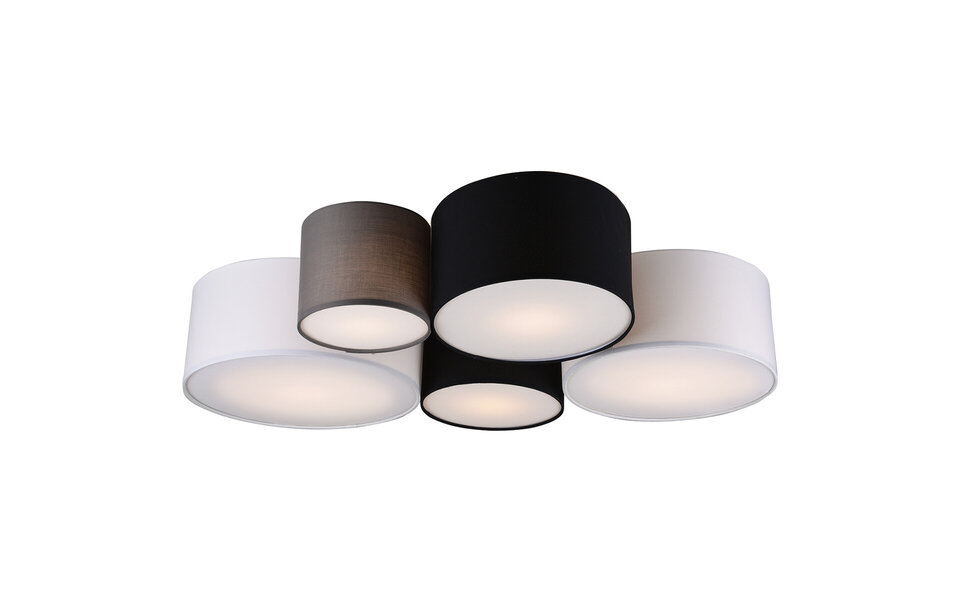 HLW LED LED Ceiling Lamp - Ceiling Lighting - Trion Hotia - E27 Fitting - 5 Lights - Round - Multicolor - Aluminum HLW LED LED Ceiling Lamp - Ceiling Lighting - Trion Hotia - E27 Fitting - 5 Lights - Round - Multicolor - Aluminum