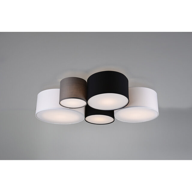 HLW LED LED Ceiling Lamp - Ceiling Lighting - Trion Hotia - E27 Fitting - 5 Lights - Round - Multicolor - Aluminum HLW LED LED Ceiling Lamp - Ceiling Lighting - Trion Hotia - E27 Fitting - 5 Lights - Round - Multicolor - Aluminum