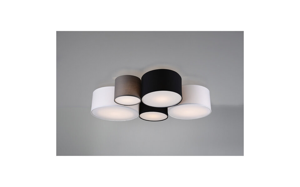 HLW LED LED Ceiling Lamp - Ceiling Lighting - Trion Hotia - E27 Fitting - 5 Lights - Round - Multicolor - Aluminum HLW LED LED Ceiling Lamp - Ceiling Lighting - Trion Hotia - E27 Fitting - 5 Lights - Round - Multicolor - Aluminum