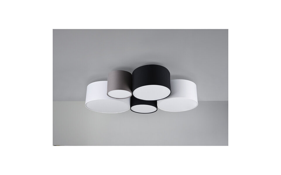 HLW LED LED Plafondlamp - Plafondverlichting - Trion Hotia - E27 Fitting - 5-lichts - Rond - Meerkleurig - Aluminium