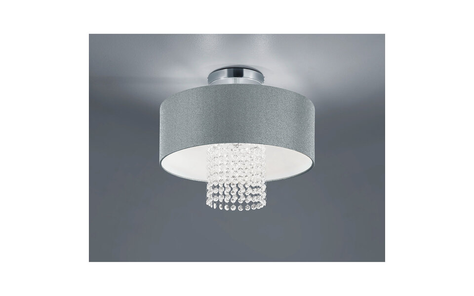 HLW LED LED Ceiling Light - Ceiling Lighting - Trion Kong - E14 Fitting - Round - Matte Silver - Aluminum