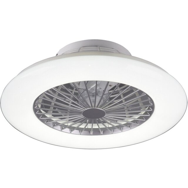 mat titaan LED plafondventilator met 30W vermogen en 2200 lumen lichtopbrengst in moderne ronde vorm